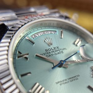 Rolex Day-Date 228236 Ice Blue Dial Best Replica Watch 185gram QF Factory 40mm (2)
