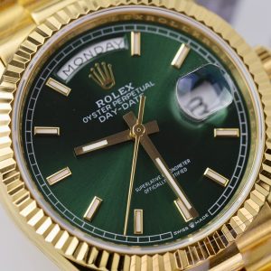 Rolex Day-Date Gold Wrapped Green Dial Best Replica GMF (2)