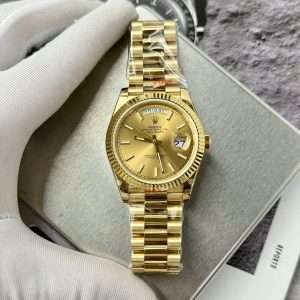 Rolex Day-Date Yellow Champagne Dial Best Replica GM Factory 176 Gram 40mm (1)
