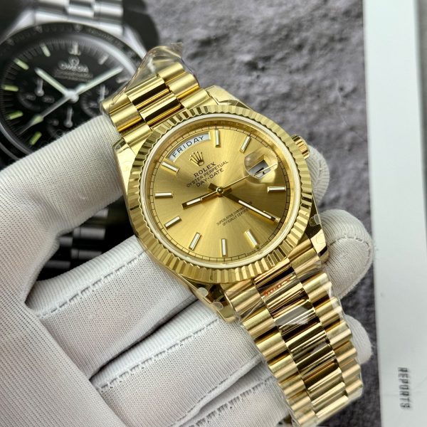 Rolex Day-Date Yellow Champagne Dial Best Replica GM Factory 176 Gram 40mm (1)