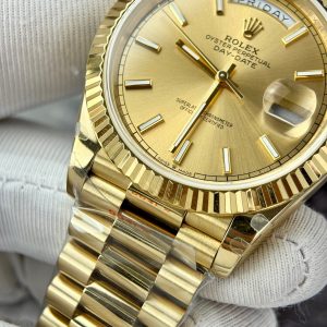 Rolex Day-Date Yellow Champagne Dial Best Replica GM Factory 176 Gram 40mm (1)