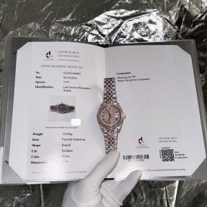 Rolex Iced Out DateJust Demi Custom Full Moissanite Diamonds 41mm (8)