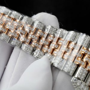 Rolex Iced Out DateJust Demi Custom Full Moissanite Diamonds Hong Kong 41mm (2)