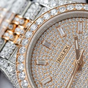 Rolex Iced Out DateJust Demi Custom Full Moissanite Diamonds Hong Kong 41mm (2)