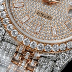 Rolex Iced Out DateJust Demi Custom Full Moissanite Diamonds Hong Kong 41mm (2)