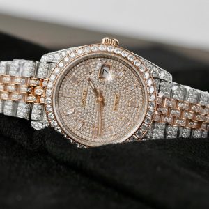 Rolex Iced Out DateJust Demi Custom Full Moissanite Diamonds Hong Kong 41mm (2)