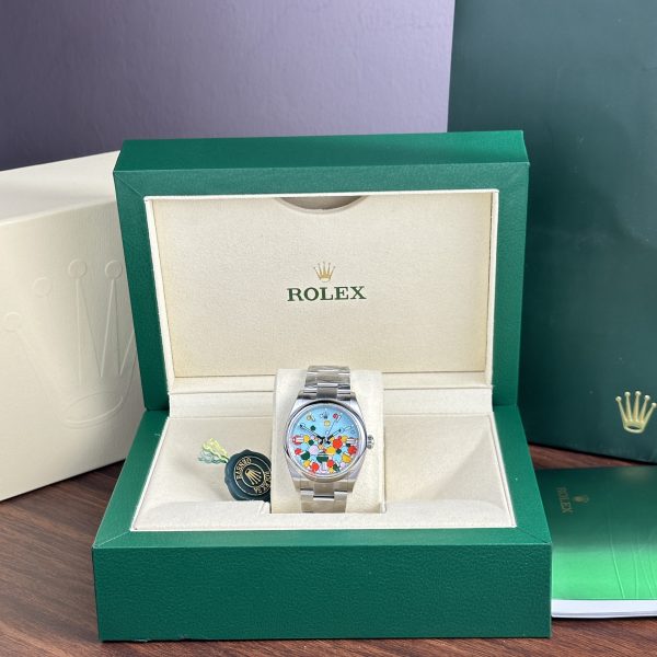 Rolex Oyster Perpetual 126000 Ice Blue Celebration Dial Clean Factory 36mm (15)