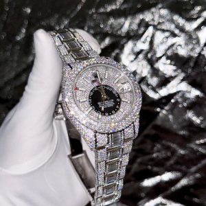 Rolex Sky Dweller Custom Full Moissanite Diamonds Hong Kong 42mm (3)