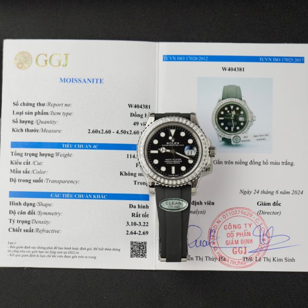 Rolex Yacht Master Custom Moissanite Diamonds Best Replica Watch 40mm (4)