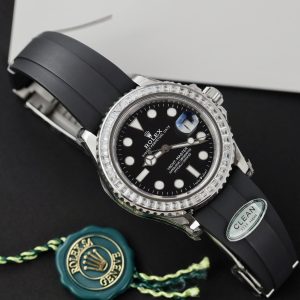 Rolex Yacht Master Custom Moissanite Diamonds Best Replica Watch 40mm (6)