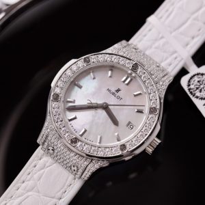 Hublot Classic Fusion Custom Mother Of Pearl Dial & Moissanite Diamonds 33mm (1)