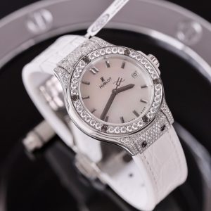 Hublot Classic Fusion Custom Mother Of Pearl Dial & Moissanite Diamonds 33mm (1)