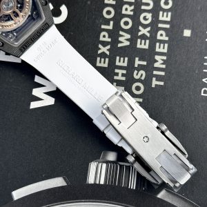 Richard Mille RM07-01 Carbon TPT Best Replica White Rubber Strap 32x46mm (8)