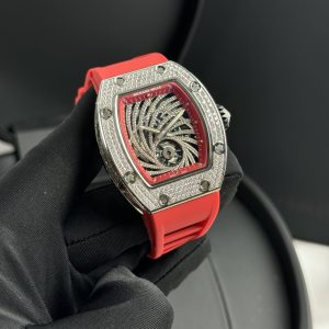 Richard Mille RM51-02 Replica Watches Red Rubber Strap 40mm (1)