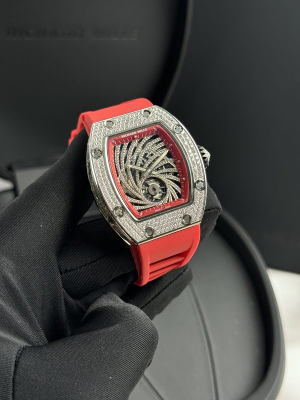 Richard Mille RM51-02 Replica Watches Red Rubber Strap 40mm (1)