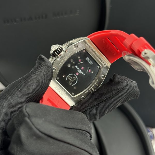 Richard Mille RM51-02 Replica Watches Red Rubber Strap 40mm (1)