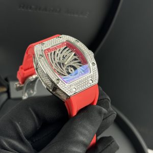 Richard Mille RM51-02 Replica Watches Red Rubber Strap 40mm (1)