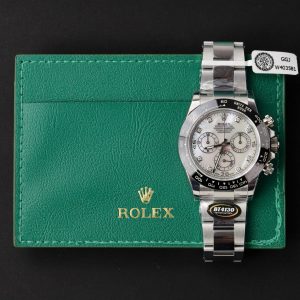 Rolex Cosmograph Daytona 116500LN Mother Of Pearl Dial Customs Moissanite 40mm (11)