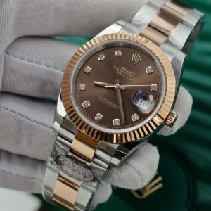 Rolex DateJust 126331 Chocolate Dial Oyster Strap Best Replica 41mm (3)