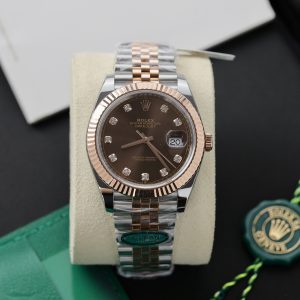 Rolex DateJust 126331 Gold Wrapped Chocolate Dial Clean Factory 41mm (6)