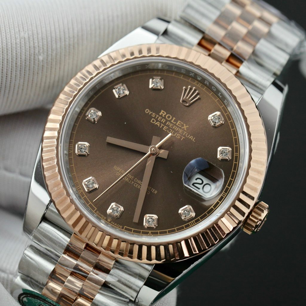 Rolex DateJust 126331 Gold Wrapped Chocolate Dial Clean Factory 41mm (6)