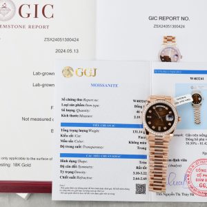 Rolex Day-Date 18K Gold Wrapped Customs Bezel Moissanite Diamonds GM V3 (2)