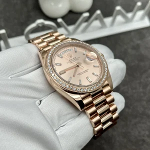 Rolex Day-Date 18K Real Gold Customs Natural Diamonds 40mm (5)