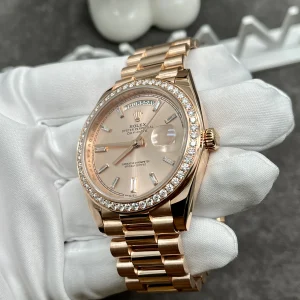 Rolex Day-Date 18K Real Gold Customs Natural Diamonds 40mm (6)