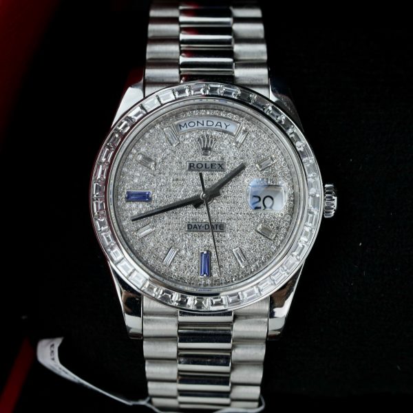 Rolex Day-Date 228396TBR Customs Platinum & Natural Diamonds 40mm (2)