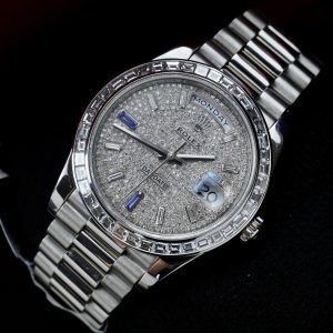 Rolex Day-Date 228396TBR Customs Platinum & Natural Diamonds 40mm (2)