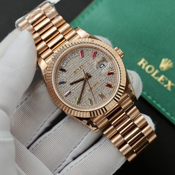 Rolex Day-Date Gold Wrapped Custom Moissanite Diamonds GM V3 (12)