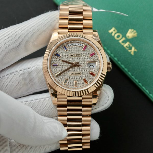 Rolex Day-Date Gold Wrapped Custom Moissanite Diamonds GM V3 (12)