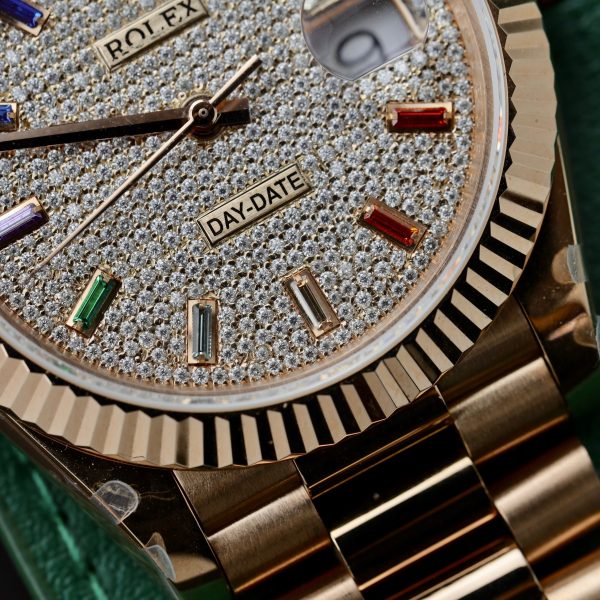 Rolex Day-Date Gold Wrapped Custom Moissanite Diamonds GM V3 (12)