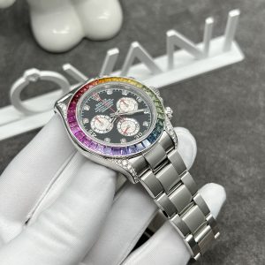 Rolex Daytona 116599 Rainbow 18K White Gold Natural Diamonds & Gemstones 40mm (5)