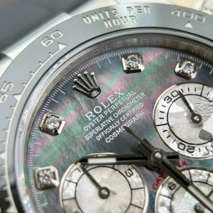 Rolex Daytona Best Replica Custom Purple Mother Of Pearl Dial & Moissanite BTF 40mm (2)