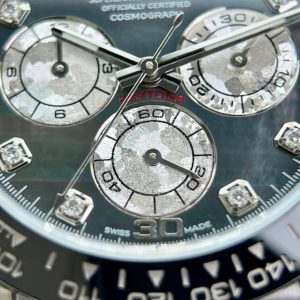 Rolex Daytona Best Replica Custom Purple Mother Of Pearl Dial & Moissanite BTF 40mm (2)