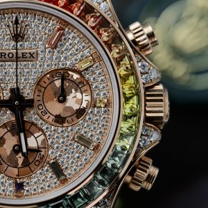 Rolex Daytona Rainbow 116595RBOW Gold Wrapped Customs Moissanite Ruby Sapphire 40mm (5)