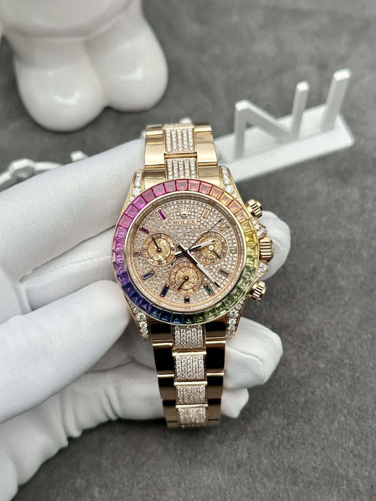 Rolex Daytona Rainbow 116595RBOW Real Gold 18K Diamonds & Gemstones 40mm (1)