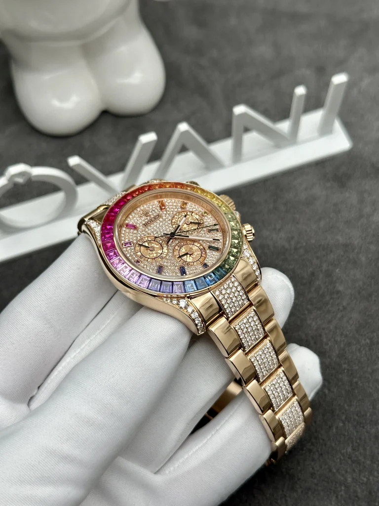 Rolex Daytona Rainbow 116595RBOW Real Gold 18K Diamonds & Gemstones 40mm (1)