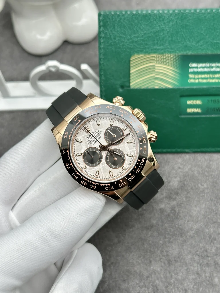 Rolex Daytona Real Gold 18K Customs Meteorite Dial Best Replica 40mm (1)