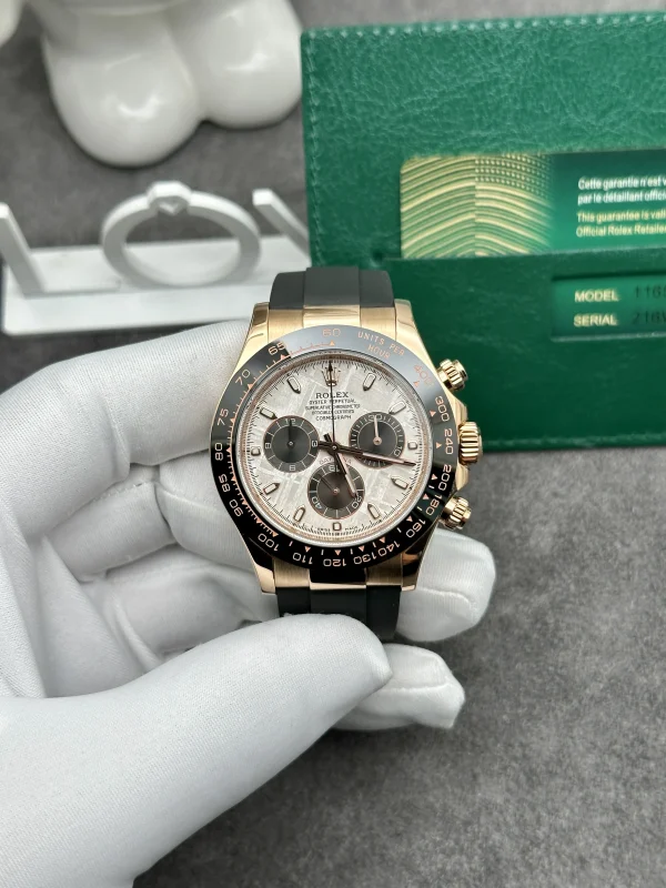 Rolex Daytona Real Gold 18K Customs Meteorite Dial Best Replica 40mm (1)