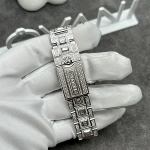 Rolex GMT-Master II Iced Out Customs 18K White Gold Natural Diamonds 40mm