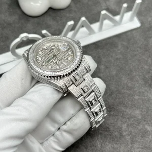 Rolex GMT-Master II Iced Out Customs 18K White Gold Natural Diamonds 40mm