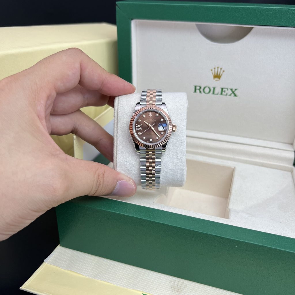 Rolex Lady DateJust Best Replica Watch Chocolate Dial 28mm (1)