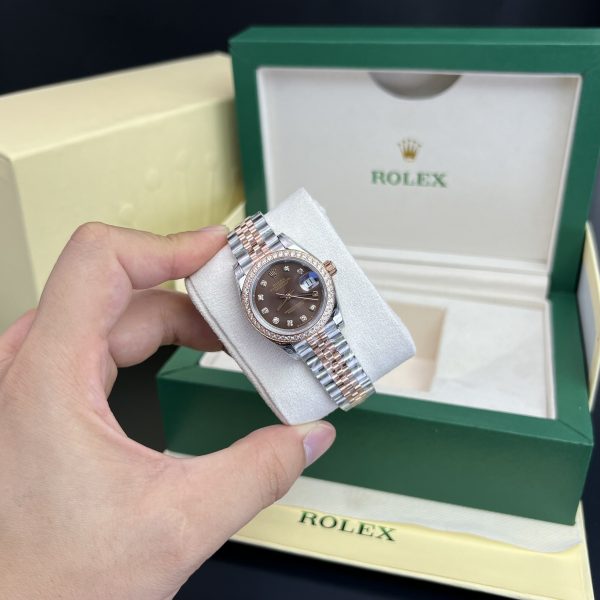 Rolex Lady DateJust Chocolate Dial Best Replica Watch Women's 28mm (3)