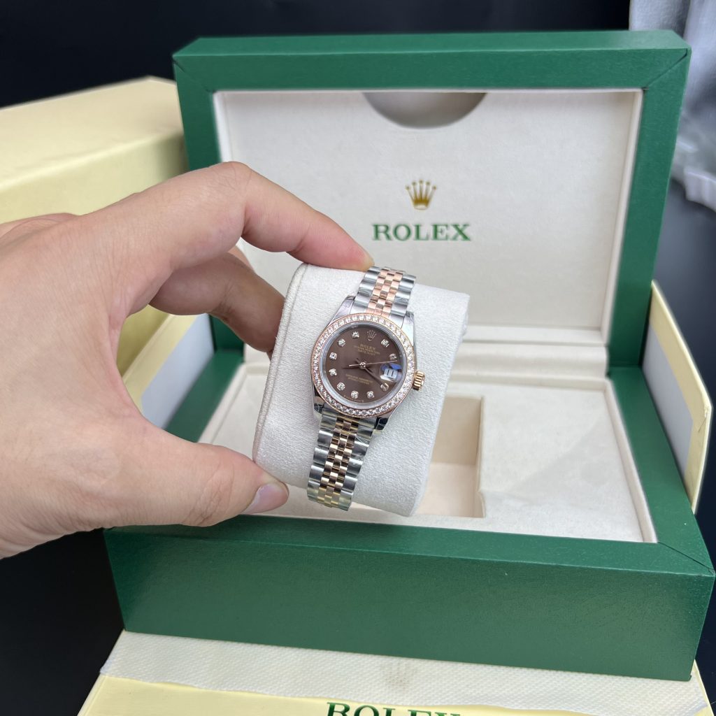 Rolex Lady DateJust Chocolate Dial Best Replica Watch Women's 28mm (4)