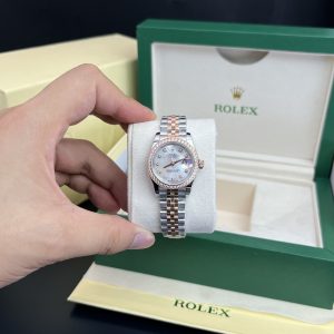 Rolex Lady DateJust MOP Dial Bezel Diamonds Best Replica Watch 28mm (1)