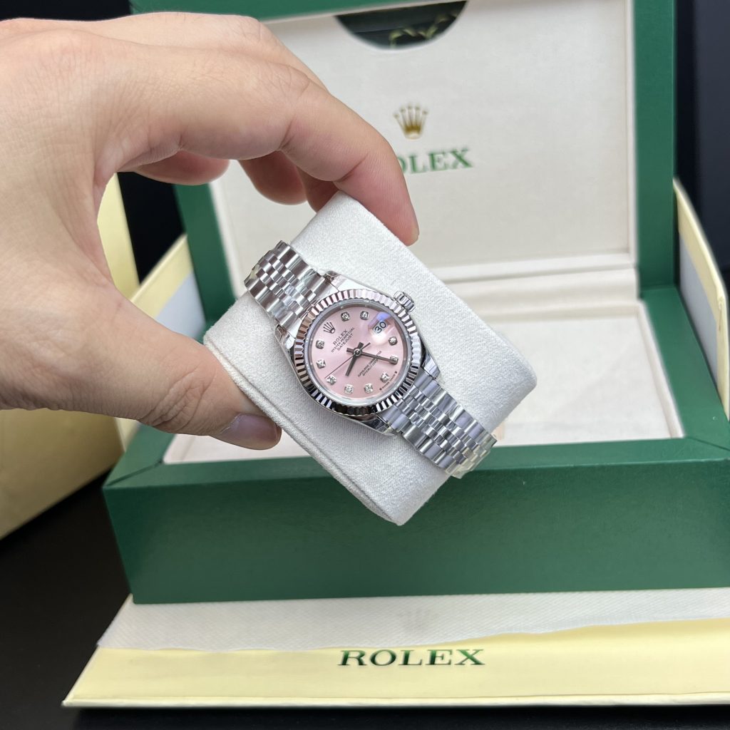 Rolex Lady DateJust Pink Dial Best Replica Watch Women's 28mm (5)