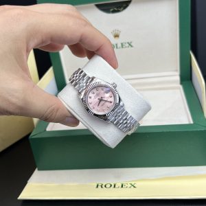 Rolex Lady DateJust Pink Dial Best Replica Watch Women's 28mm (5)