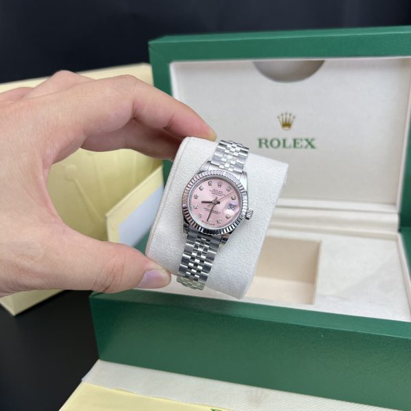 Rolex Lady DateJust Pink Dial Best Replica Watch Women's 28mm (5)